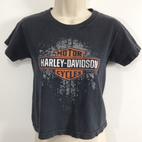 Harley-Davidson Tops - Harley Davidson Cropped Graphic T-Shirt Small